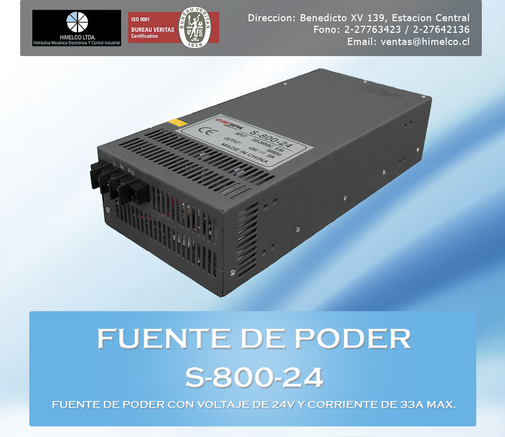 fuente de poder S-800-24