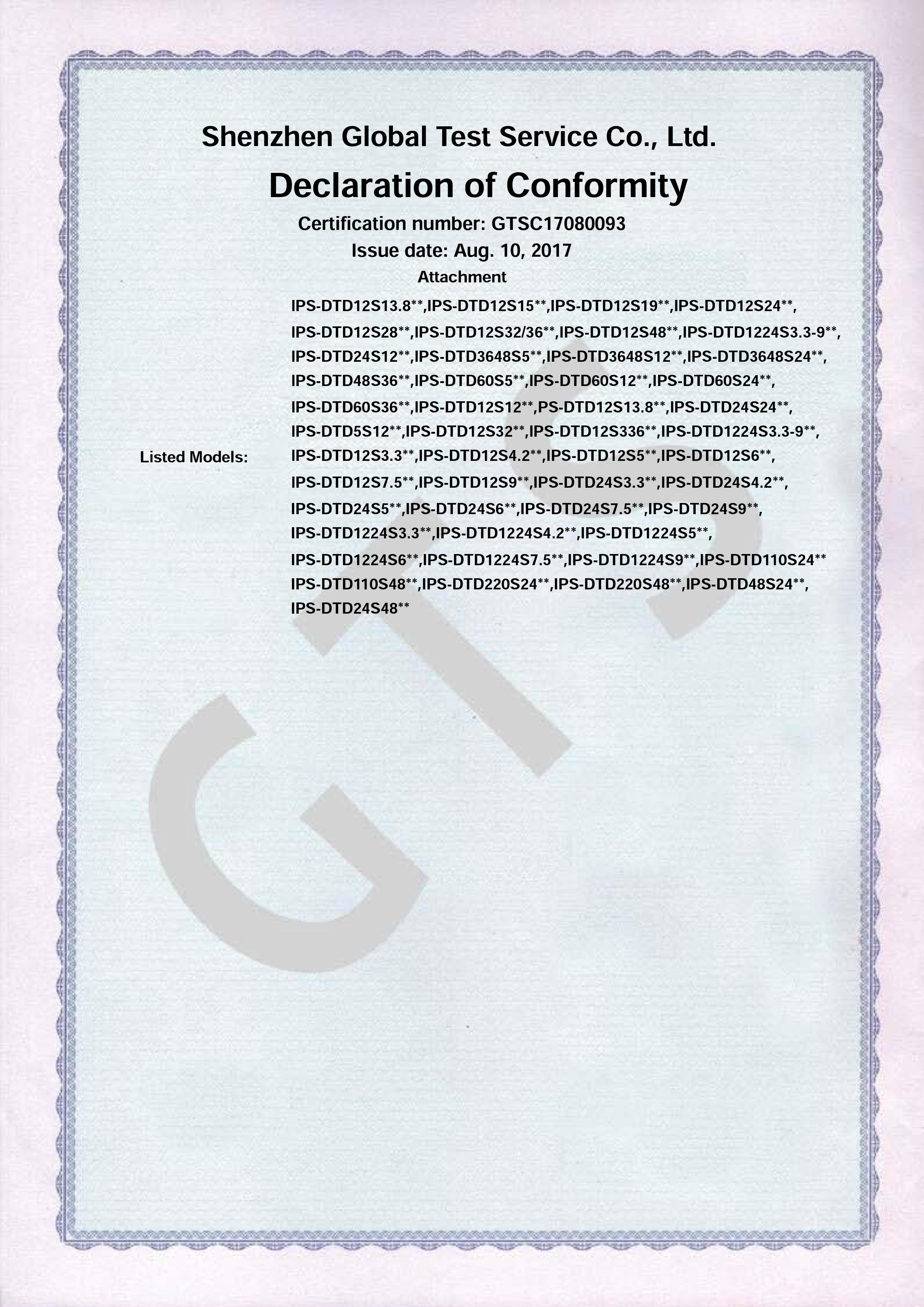 Declaración de conformidad 2