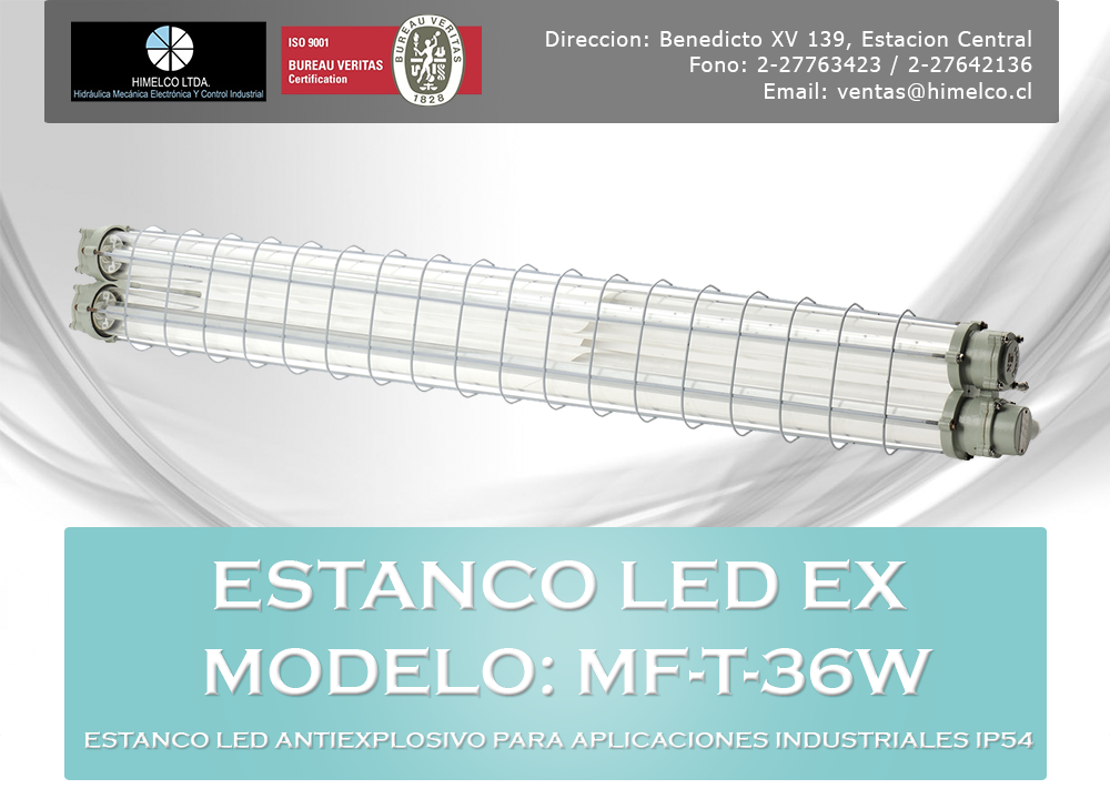 Estanco LED antiexplosivo MF-T-36W