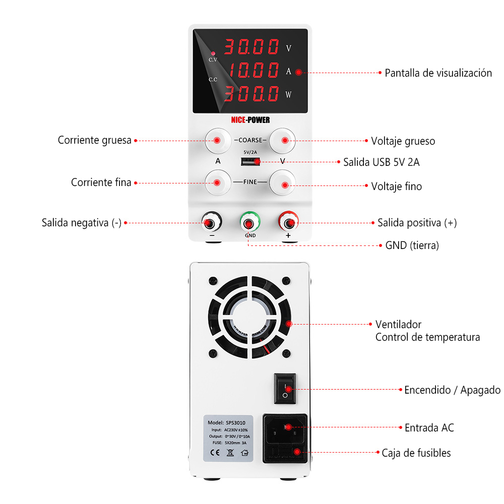 Esquema fuente de poder SPS3010