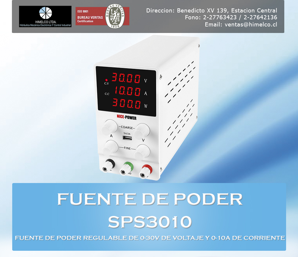 Fuente de poder regulable SPS3010